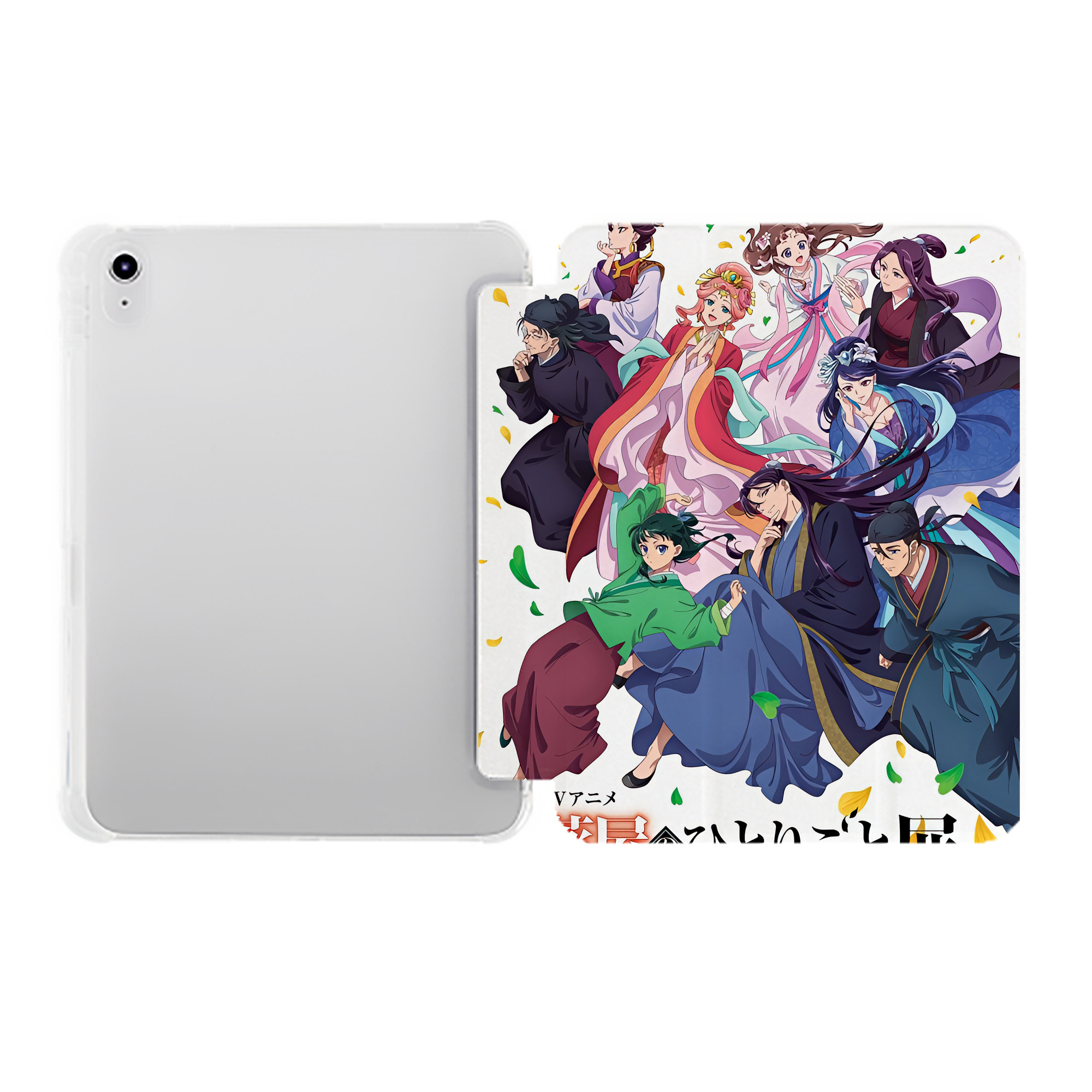 （画像用） 薬屋のひとりごと The Apothecary Diaries IPad ケース ペン収納付き 三つ折りスタンド PUレザー×シリコン 対応機種9.5/10.5/10.9インチ